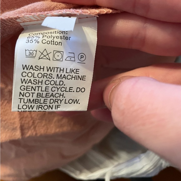 Casual Blush Buttoned Dress - Picture 4 of 4